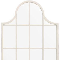 Arcus Window Metal Framed Arch Garden Wall Mirror - White - thumbnail 3
