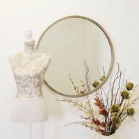 MirrorOutlet Silver Circular Bevelled Wall Mirror 80 x 80cm - Grey