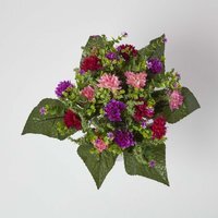 Homescapes Multi Colour Artificial Chrysanthemum Flower Bouquet Arrangement - Pink
