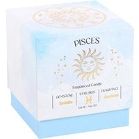 Pisces Gardenia Gemstone Zodiac Candle - Sky Blue