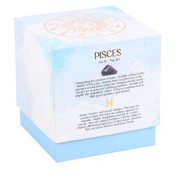 Pisces Gardenia Gemstone Zodiac Candle - Sky Blue - thumbnail 2