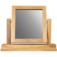 Quality Light Oak Dressing Vanity Mirror Fully Assembled  - Brown - thumbnail 1