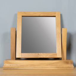 Quality Light Oak Dressing Vanity Mirror Fully Assembled  - Brown - thumbnail 2