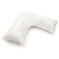 Easycare Percale V-Shaped Orthopaedic Pillowcase - White