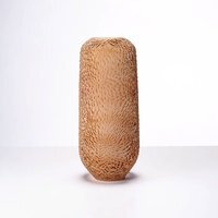 Haldis Blush Pink and Gold Small Ceramic Vase - Glass 100%