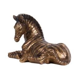 Sitting Zebra Ornament - Bronze - thumbnail 3
