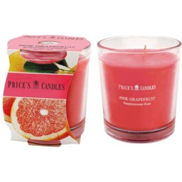 Price's Pink Grapefruit Scented Jar Candle - Pink - thumbnail 2