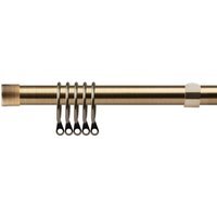 16-19mm Fenton Extendable Durable Metal Curtain Pole Set - Brass / 160cm - image 1