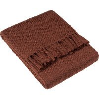 Morni Woven Tasselled Throw - Chestnut