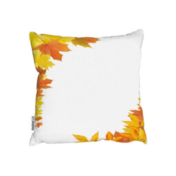Yellow Autumn Border Outdoor Cushion - Orange / 60cm - thumbnail 2