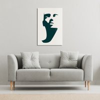 Elegant silhouette Canvas Print - Yellow / 41cm / 61cm - thumbnail 1