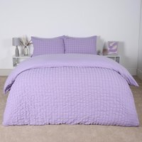Geo Seersucker Duvet Set - Lilac / King - image 1