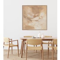 Dimensional Hand Painted Abstract Art - Neutral