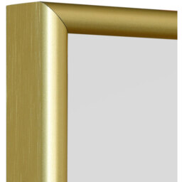 Matt Gold Aluminium Framed Modern Wall Mirror - Gold - thumbnail 4