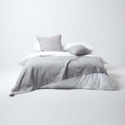 Homescapes Cotton Rajput Ribbed Throw - Silver Grey / 360cm / 2.32kg - thumbnail 5