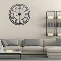 Vintage Silent Skeleton Wall Clock - Black - image 1
