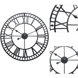 Vintage Silent Skeleton Wall Clock - Black - thumbnail 4
