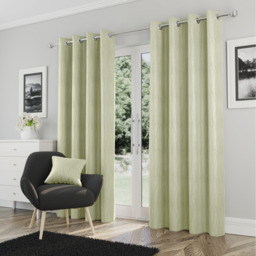 Pair of Goodwood Green Eyelet Thermal Room Darkening Curtains - Green / 168cm / 137cm - thumbnail 2