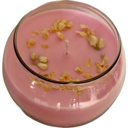 Jasmine Scented Organic Wax Bowl Candle - Blush pink - thumbnail 3