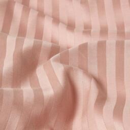 Satin Stripe Egyptian Cotton Duvet Cover with Pillowcase - Taupe / Double - thumbnail 2