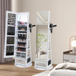 Swivel Lockable Jewelry Cabinet - Natural - thumbnail 3