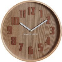 Vitus 30cm Dia Brown Grain Small Wall Clock - Brown