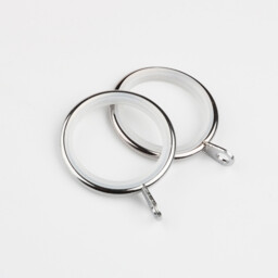 Metal Curtain Rings - Chrome / Fits 16 / 19 mm curtain poles - thumbnail 3