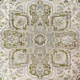 Green Traditional Medallion Living Area Rug - Green / 150cm - thumbnail 4