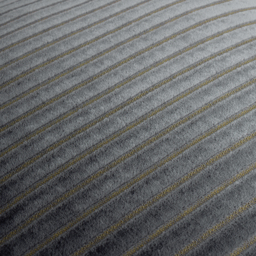 Savoy Stripe Cut Velvet Cushion - Charcoal / Polyester - thumbnail 5