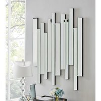 Crystalline Silver Wall Mirror, Large - Silver