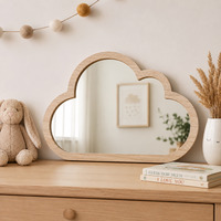Wooden Baby Cloud Shape Mirror - Wooden