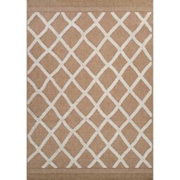 Harper Aztec Pattern Water Resistant Garden Rug Indoor Outdoor Area Rugs - Cream / 200x290 cm - thumbnail 4