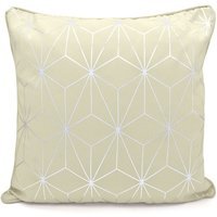 Modern Geomtric Foil Print Moreno Cushion - Latte - image 1