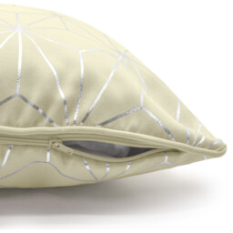 Modern Geomtric Foil Print Moreno Cushion - Latte - thumbnail 2