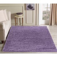 Desire Rugs Plain Living Room Fluffy Shaggy Area Rugs - Lilac / 60x110