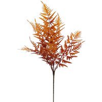Artificial Autumn Hardy Fern Spray - Orange - image 1