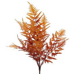 Artificial Autumn Hardy Fern Spray - Orange - thumbnail 3