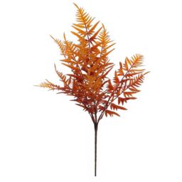 Artificial Autumn Hardy Fern Spray - Orange - thumbnail 2