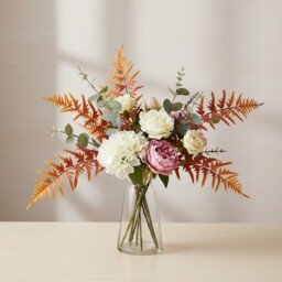 Artificial Autumn Hardy Fern Spray - Orange - thumbnail 4