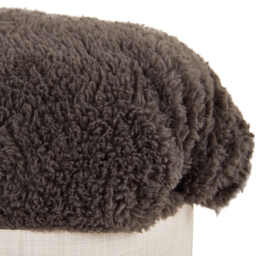 Teddy Fleece Fitted Sheet Charcoal Db - Charcoal / Single - thumbnail 3