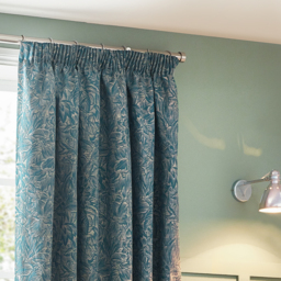 Grantley Jacquard Pencil Pleat Curtains - Wedgewood / 117cm / 183cm - thumbnail 3