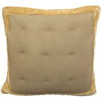 Modern Velvet Edge Cushion - Latte