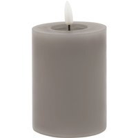Melt Effect 3X4 Led Wax Candle - Grey