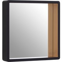 Hawthorne Antique Grey Round Wall Mirror - Black