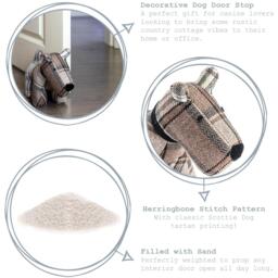 30 x 24cm Bentley the Dog Door Stop Brown - Brown - thumbnail 4