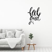 Feel Good Wall Art Metal Decorative Object - Black - Black - image 1