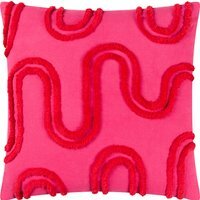Archie Tufted Cushion - Pink/Red / 80 Polyester 20 Feather - image 1