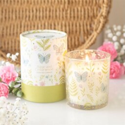 Luna Bloom Butterfly Sage Cedarwood Candle Tranquil Gift - White - thumbnail 3