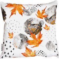 Orange Autumn Leaves Cushion - Orange / 60cm
