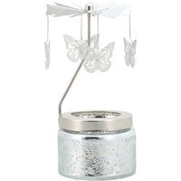 Scented Candle with Carousel Decoration - Silver